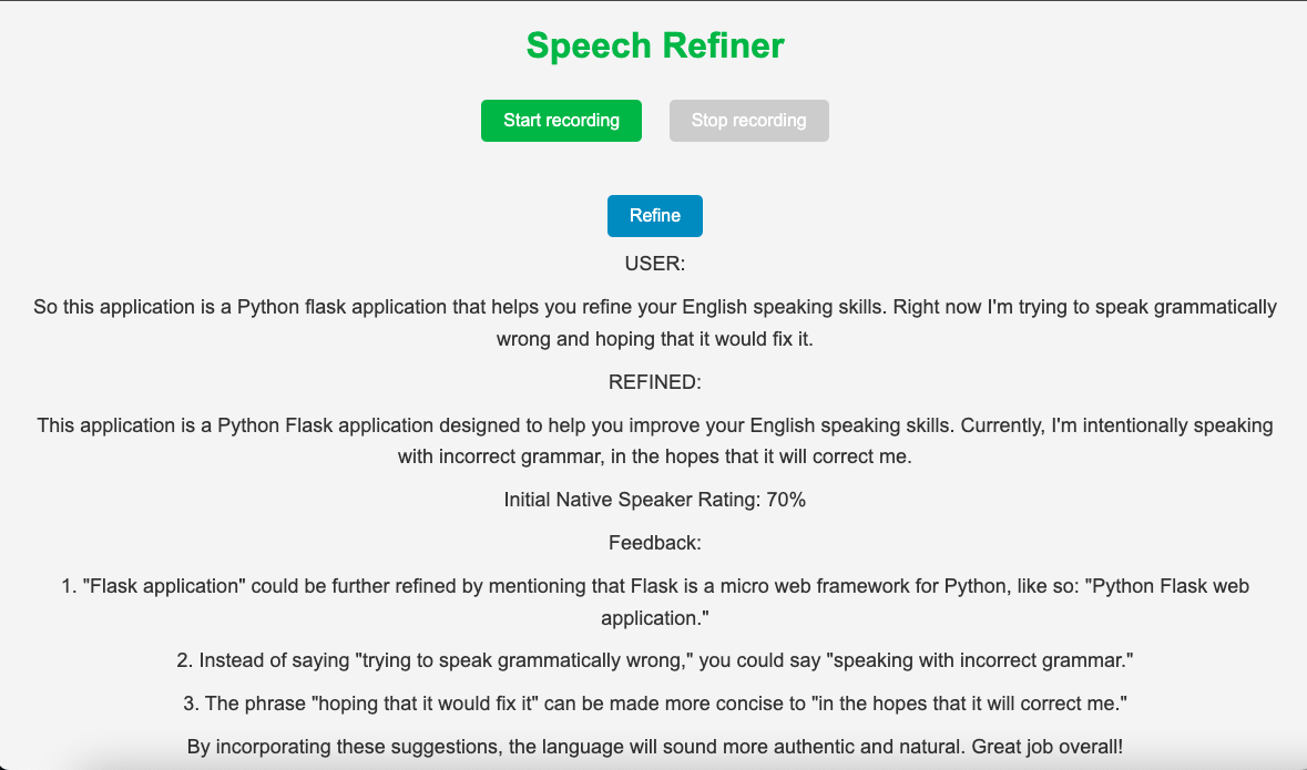 Speech Refiner Application logo